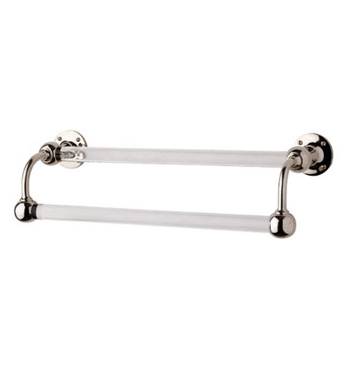 Yale Club Double Glass Towel Bar 1"Ø